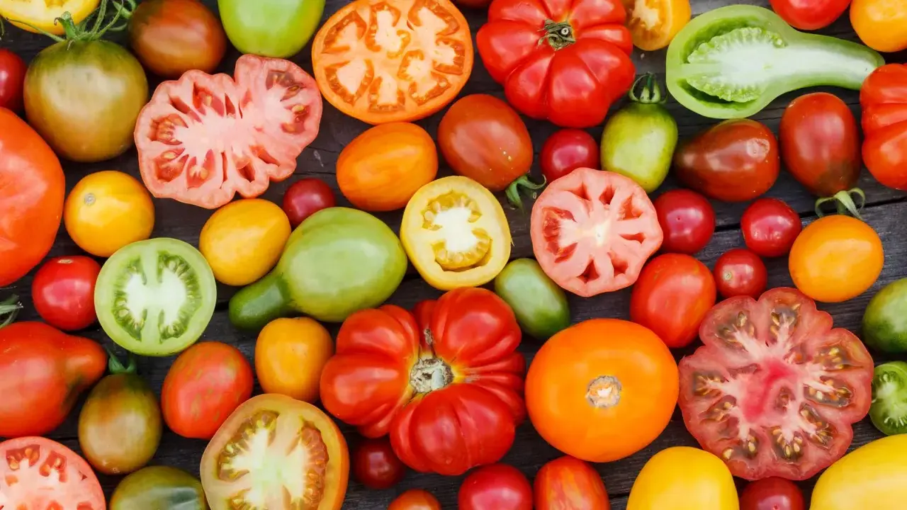 Vielfalt an Tomaten: rot, grün, gelb, orange. Welche Tomaten schmecken am besten? Hier ist eine bunte Auswahl zum Probieren.