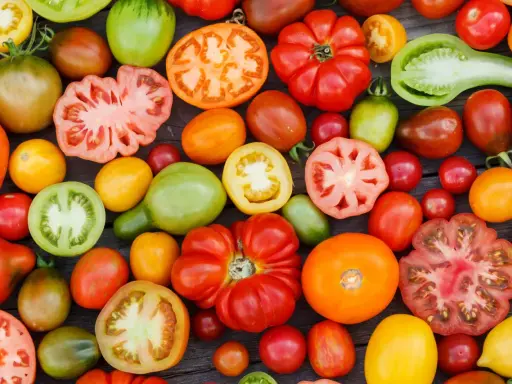 Vielfalt an Tomaten: rot, grün, gelb, orange. Welche Tomaten schmecken am besten? Hier ist eine bunte Auswahl zum Probieren.